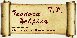 Teodora Maljica vizit kartica